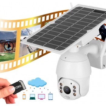 WESTON 太陽能高清無線網絡攝像機 白色 Solar Panel 4G/WIFI 4MP IP Camera Q5